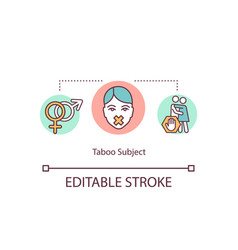 Taboo Subject Concept Icon