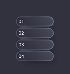 1 2 3 4 Steps Progress Bar Design In Dark