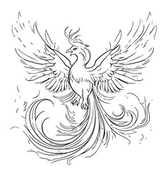 Eagle With Wings And Waves For Tattoo Or T-shirt