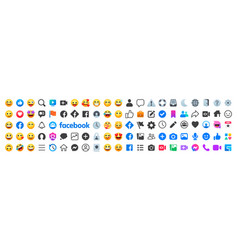 Facebook Social Network App Interface Icons