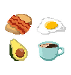 Kawaii Breakfast Pixel Set