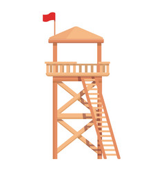 Swim Security Tower Icon Cartoon Guard