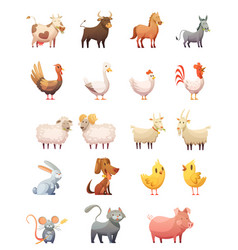 Farm Animals Cartoon Set