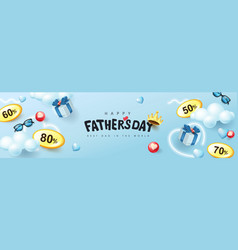 Fathers Day Sale Banner Background With