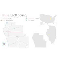 Map Of Scott County In Illinois