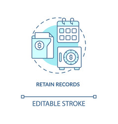 Retain Records Turquoise Concept Icon