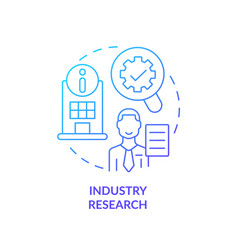 Industry Research Blue Gradient Concept Icon