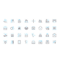 Matrimony Linear Icons Set Love Commitment