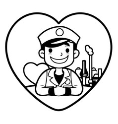 Nurse Boy In Heart Shape Health Care And Medical