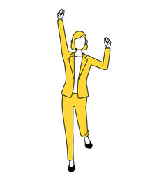 Simple Line Drawing Of A Businesswoman In Suit