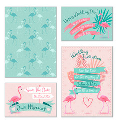 Flamingo Wedding Invitation Cards