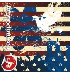 Grunge american flag Royalty Free Vector Image