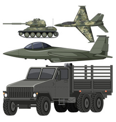 Set Of Military Vehicles