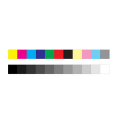 Cmyk Press Marks Color And Greyscale Bar Isolated