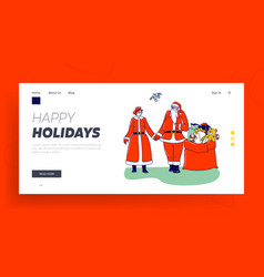 Mr And Mrs Claus Characters Landing Page Template