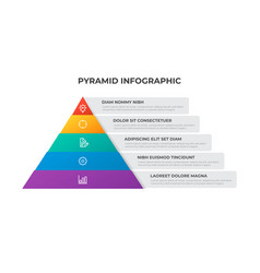 Pyramid Infographic Template With 5 List