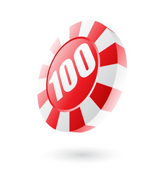 Red And White Roulette Chip Icon