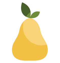 Yellow Pear On A White Background