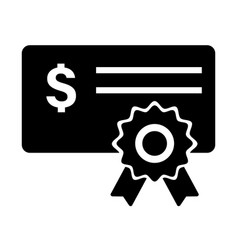 Government Bond Silhouette Icon Or Treasury Bond