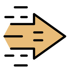 High Speed Arrow Icon Flat