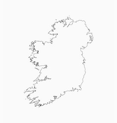 Outline Map Ireland Line Border Country