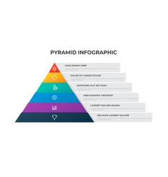 Pyramid Infographic Template With 6 List