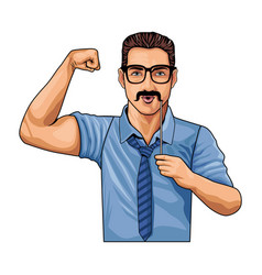 Strong Man With Mustache