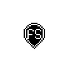 Fs Pixel Art Initial Logo