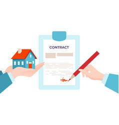 Real Estate Agent Hand Hold House Sign Document