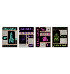 Retro Futuristic Aesthetic Posters Set