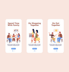 Family Time Onboarding Mobile App Screen Flat