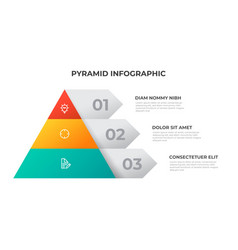 Pyramid Infographic Template With 3 List