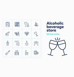 Alcoholic Beverage Store Icons