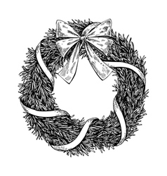 Christmas Wreath Drawing Vector Images Over 3 000
