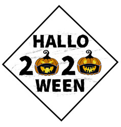 Print With Inscription Halloween 2020