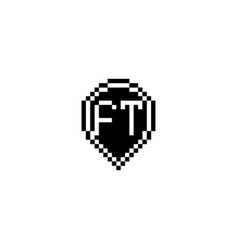 Ft Pixel Art Initial Logo