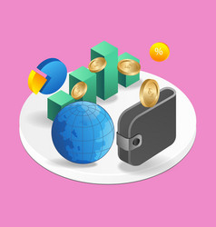 Global Business Isometric Icon 3d