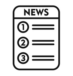 News Icon Outline Web Interface