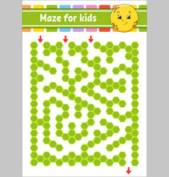 Rectangular Color Maze Cute Moongame For Kids