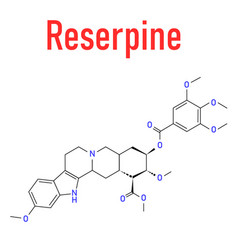 Reserpine Alkaloid Molecule Skeletal Formula