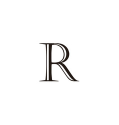 Letter R Iron Geometric Symbol Simple Logo