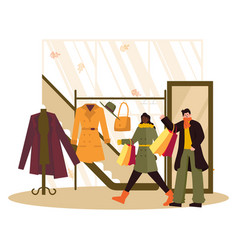 People Shopping Autumn Clothes