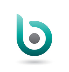 Persian Green Round Bold Icon For Letter B