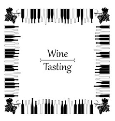 Wine Tasting Invitation Template Frame Card