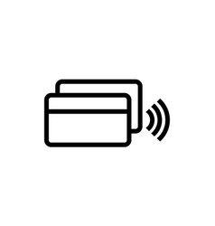 Credit Card Contactless Payment Icon In Black Nfc