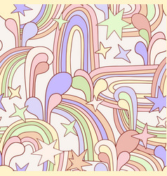 Groovy Retro 70s Seamless Pattern