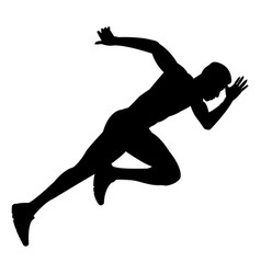 Running And Racing Character Silhouette Sprinter