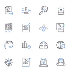 Budget And Finance Line Icons Collection Thrifty