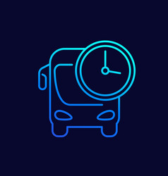 Bus Schedule Line Icon