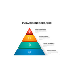 Pyramid Infographic Template With 4 List